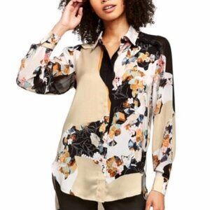 3.1 Phillip Lim for Target Floral Patchwork Button-Up Blouse size XS